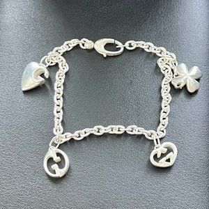 Gucci Sterling Silver Lucky Charm Bracelet